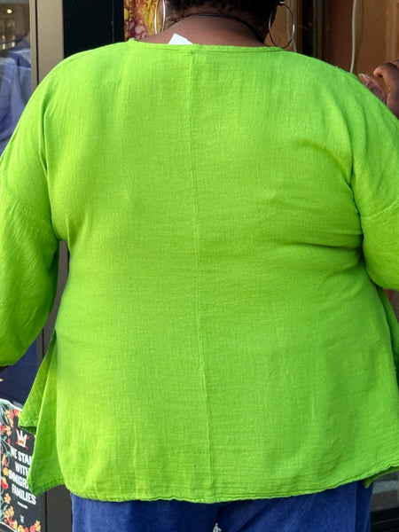 Oh My Gauze Pocket Top -Matcha One Size