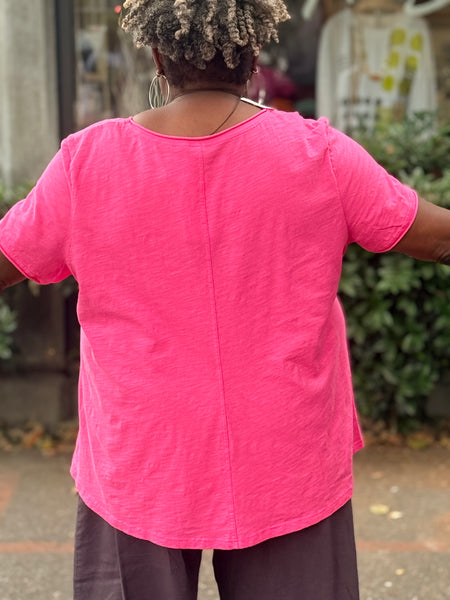 Kleen Seamed Short Sleeve Tee-Fiery