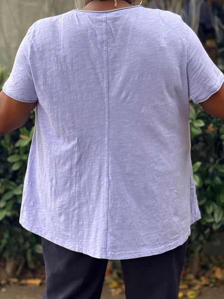 Kleen Seamed Short Sleeve Tee-Lavender