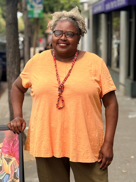 Kleen Seamed Short Sleeve Tee-Tangerine