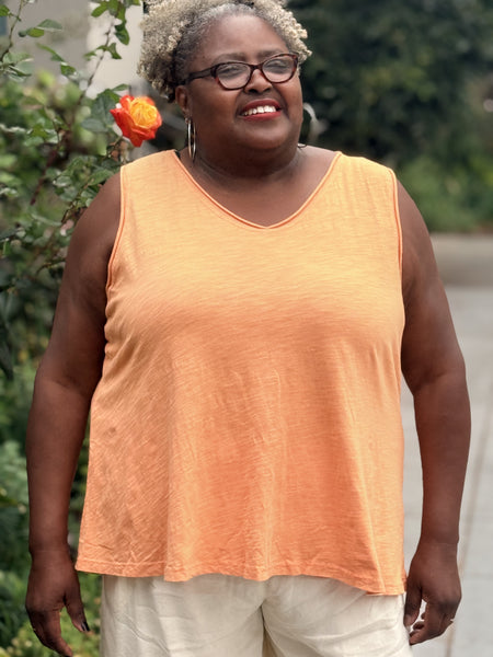 Kleen Cotton Swing Tank-Tangerine