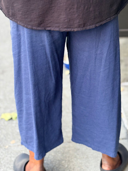 Kleen Wide Band Crop Pant-Cool Navy
