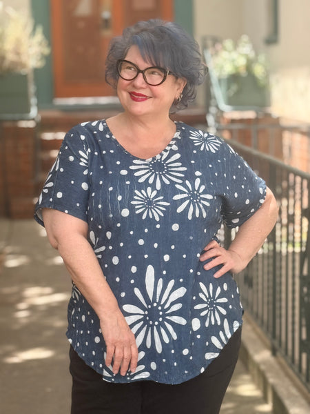 Jess and Jane Crinkle Dolman Top- Evangeline