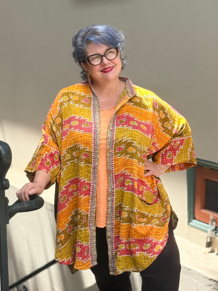 Pareo Kantha Free To Be Me Button Down-132