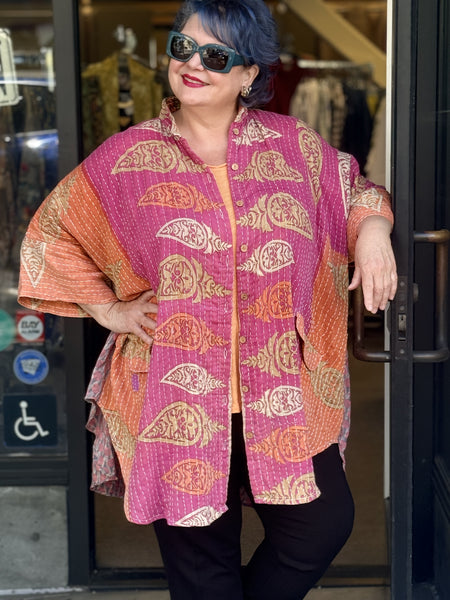 Pareo Kantha Free To Be Me Button Down-138