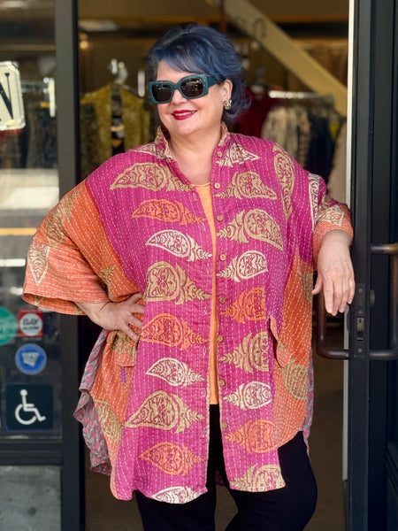Pareo Kantha Free To Be Me Button Down-138