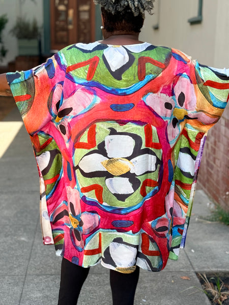 KikiSol One Size Midi Kaftan-Urban Floral
