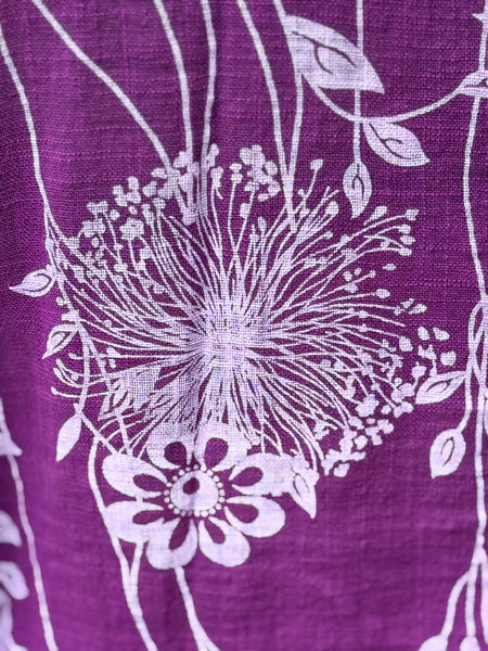 Pure Cotton Dandelion Dress with Pockets-Purple