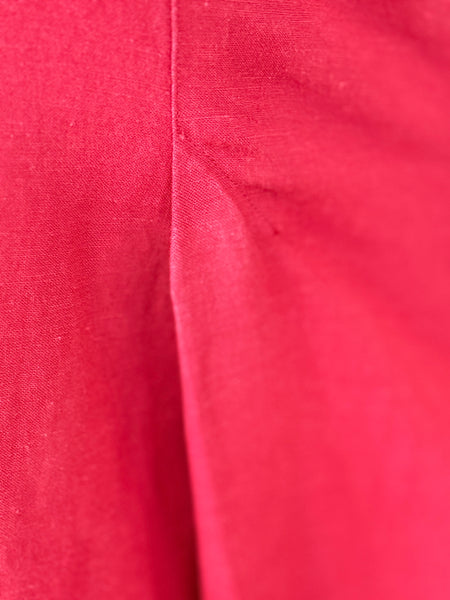 Kleen Linen Pleats Dress-Temple Red