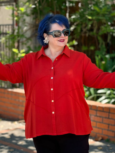 Fridaze Sabrina Blouse-Paprika