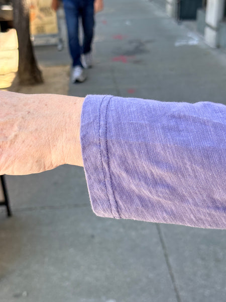 Kleen Seamed 3/4 Sleeve Swing Tee-Purple Ink