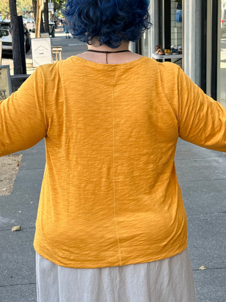 Habitat Pebble Coverstitch Boatneck Tee-Honey