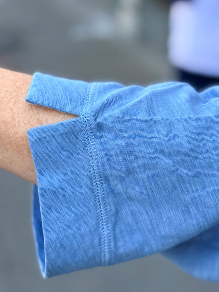Habitat Pebble Coverstitch Boatneck Tee-Harbor