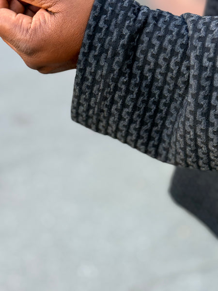 Niche Quantum Top- Black Zipper Knit