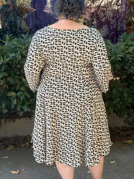 Effie's Heart Poem Dress-Katze Print