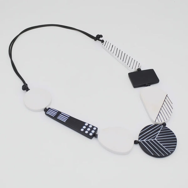 Sylca Black and White Vespera Necklace