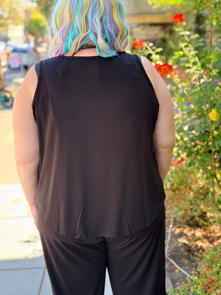 Blue Sky Ritzy Tank-Black