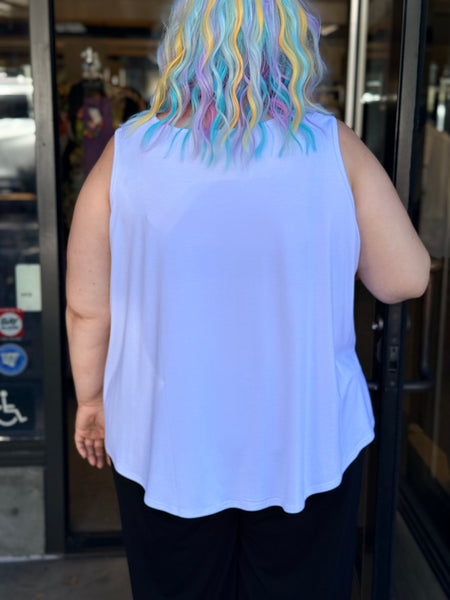 Blue Sky Ritzy Tank-White