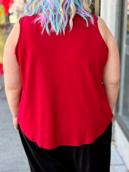 Blue Sky Ritzy Tank-Lipstick