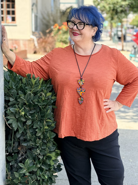 Kleen 3/4 Sleeve Round Neck Tee-Spices