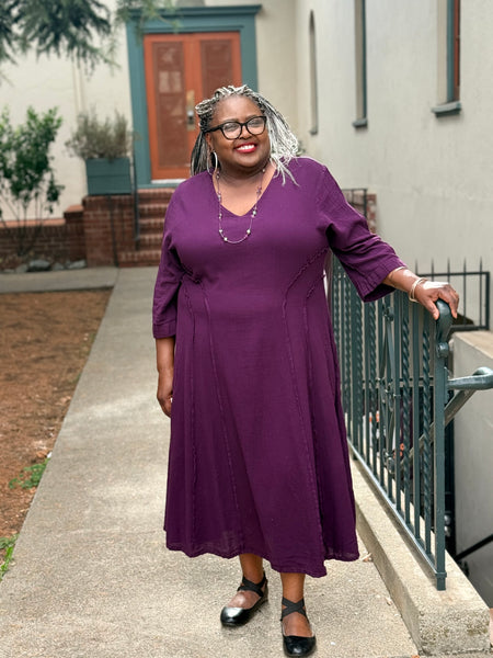 Oh My Gauze Vineyard Dress-Amethyst