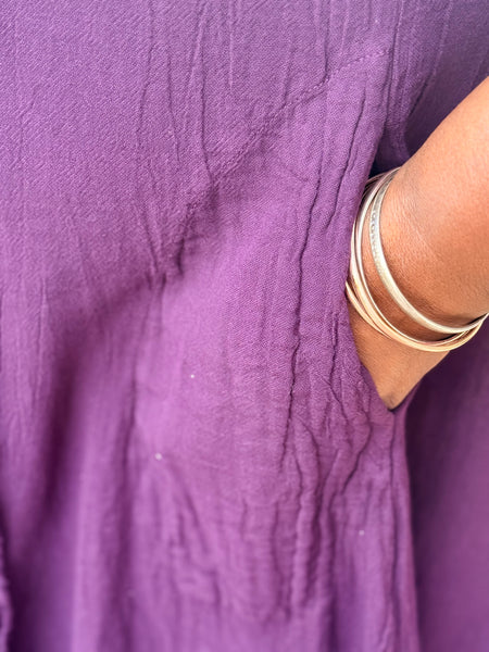 Oh My Gauze Vineyard Dress-Amethyst