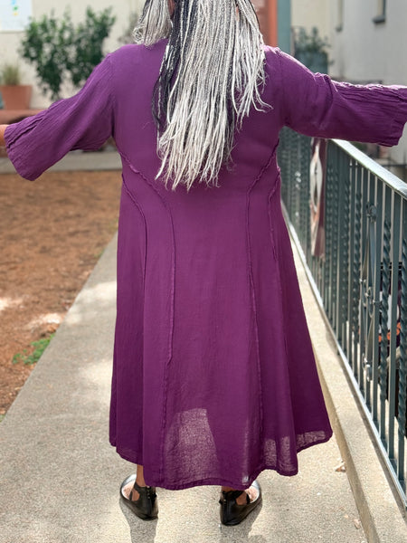Oh My Gauze Vineyard Dress-Amethyst