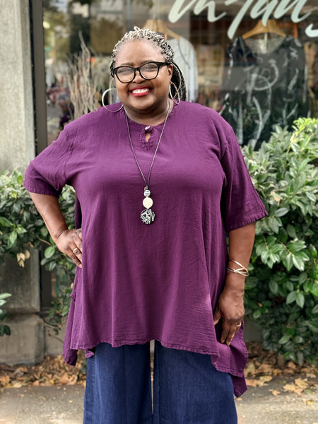 Oh My Gauze Bunny Top- Amethyst -One Size