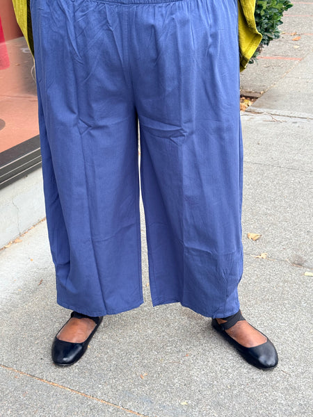 Kleen Cotton/Modal Tucks Pant-Cool Navy