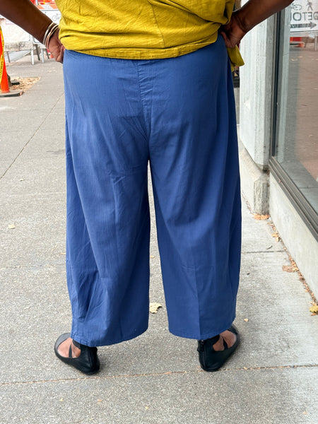Kleen Cotton/Modal Tucks Pant-Cool Navy