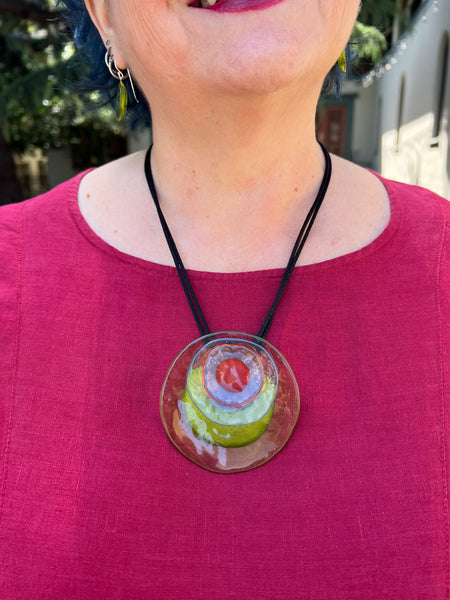 Prue By Zsiska Flora Pendant- Green