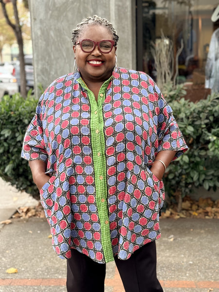 Pareo Kantha Free To Be Me Button Down-03
