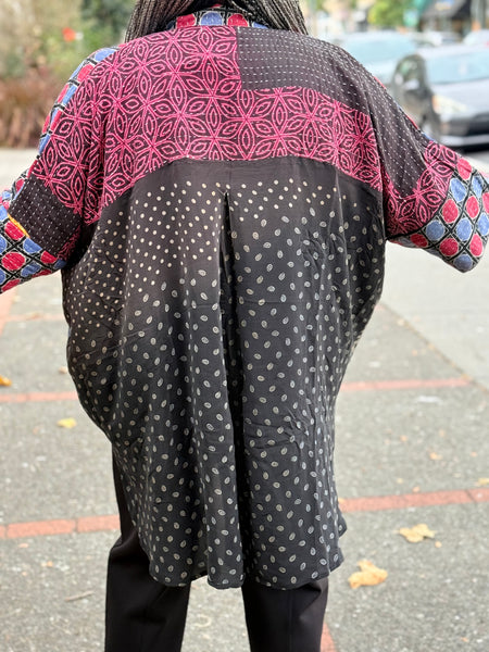 Pareo Kantha Free To Be Me Button Down-03