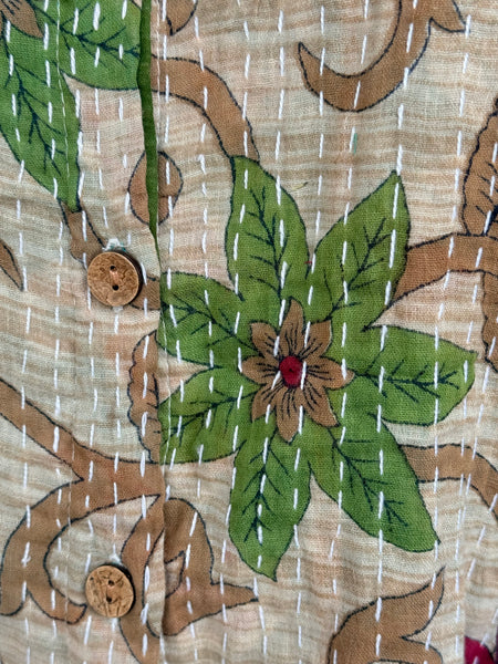 Pareo Kantha Free To Be Me Button Down-001