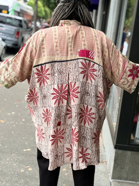 Pareo Kantha Free To Be Me Button Down-001