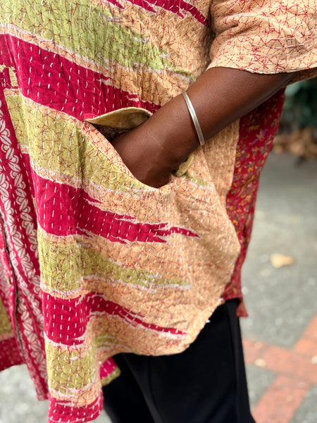 Pareo Kantha Free To Be Me Button Down-239