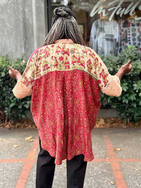 Pareo Kantha Free To Be Me Button Down-239