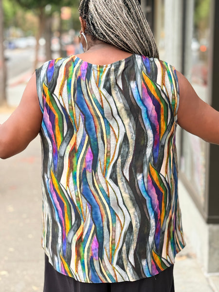 Niche Bianca Tank- Watercolor