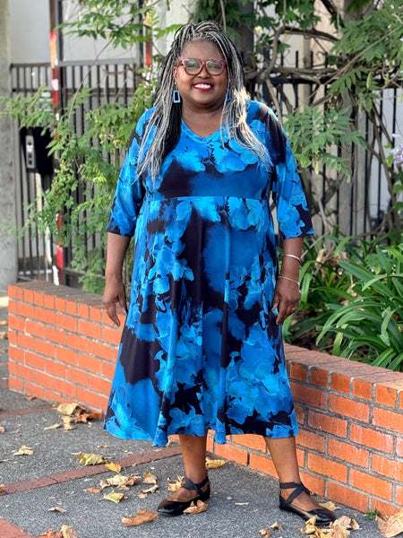Blue Sky Soul Dress- Blue Space