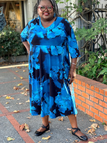 Blue Sky Soul Dress- Blue Space