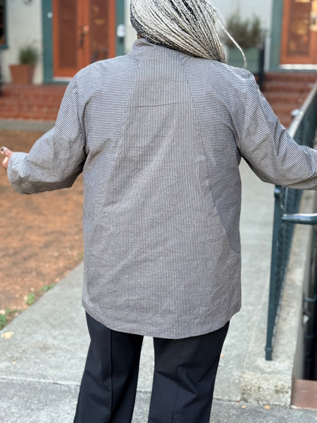 Niche Highline Jacket-Grey Crush Stripe