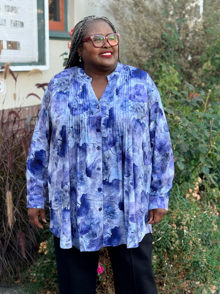 Blue Sky Margate Blouse-Floral Mist