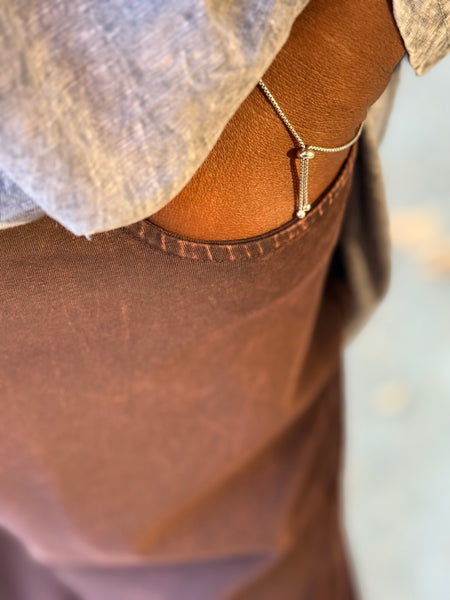Jess and Jane Slim Pocket Pant-Espresso