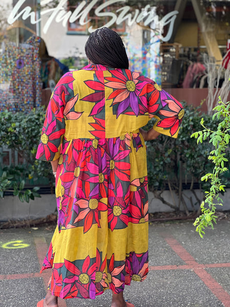 Alembika Saffron Shirt Dress-Bouquet