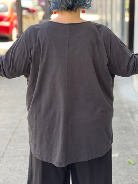 Kleen Cotton Knit 3/4 Sleeve Cardigan-Black