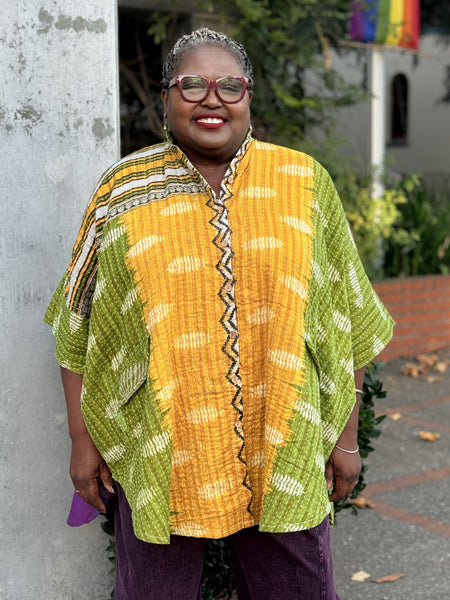 Pareo Kantha Free To Be Me Button Down-082