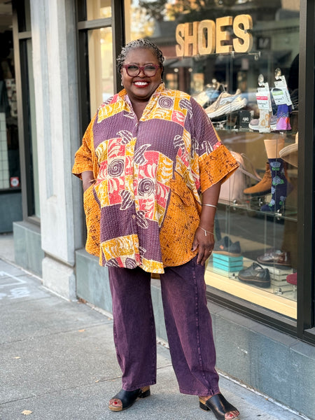 Pareo Kantha Free To Be Me Button Down-155