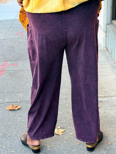 Jess and Jane Lantern Pant- Wine