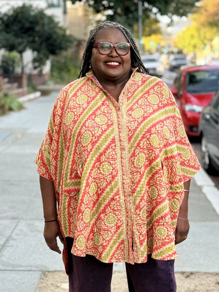 Pareo Kantha Free To Be Me Button Down-151