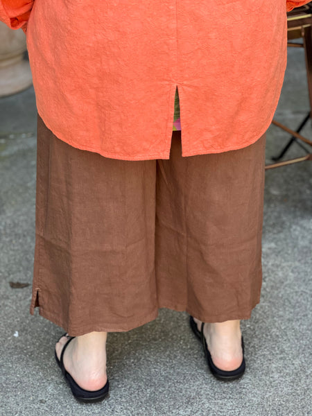 Kleen 3/4 Sleeve Textured Cotton Shirt-Tiger